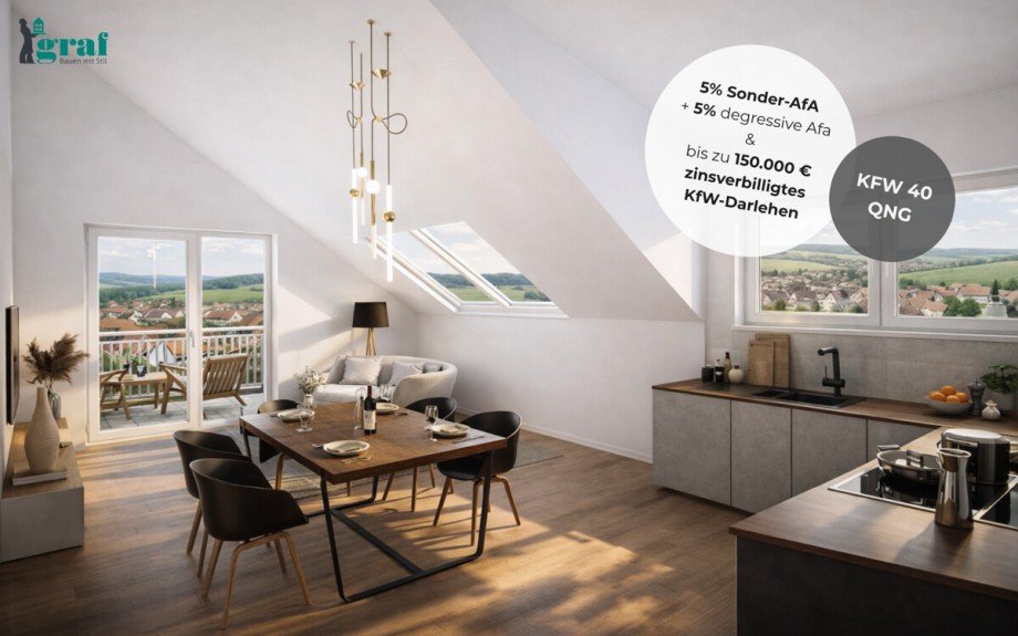 unverbindliche Illustration Dachgeschosswohnung Renningen