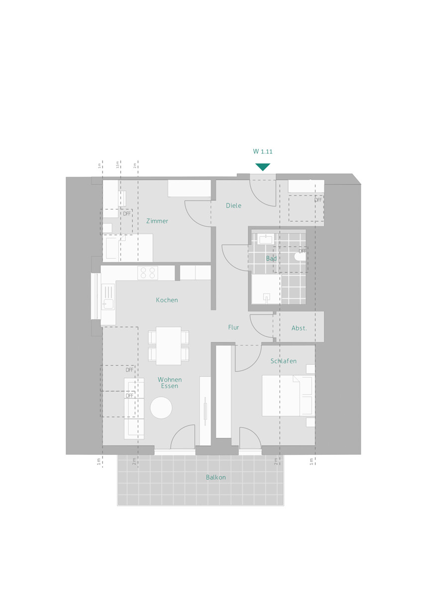 Wohnung-Nr. 11 Dachgeschosswohnung Renningen