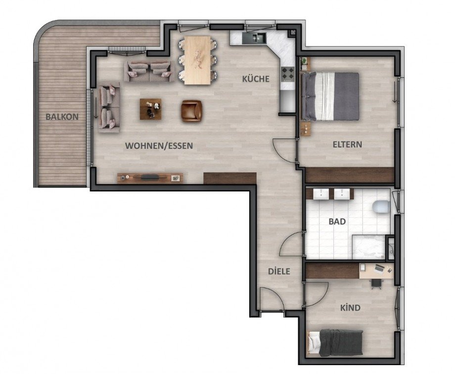 Wohnung-Nr. 4 (A) Etagenwohnung Heilbronn / Neckargartach