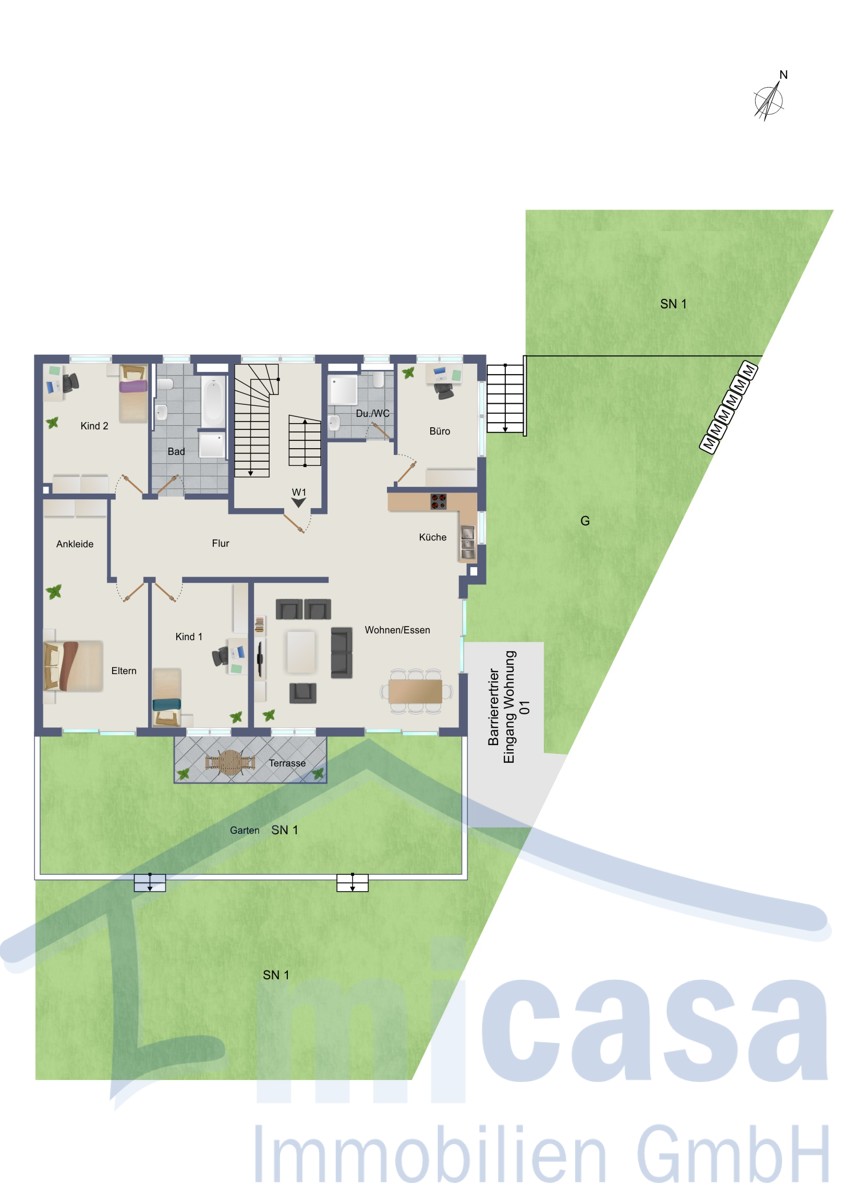 Wohnung-Nr. 1 Etagenwohnung Waiblingen / Neustadt Rems-Murr-Kreis