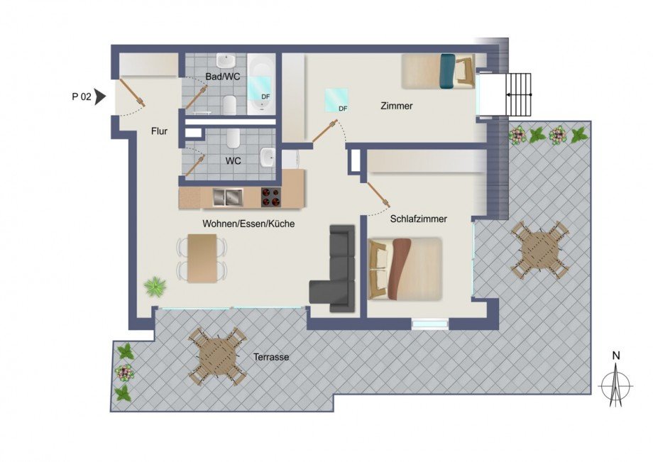 Wohnung-Nr. 16 Penthousewohnung Asperg