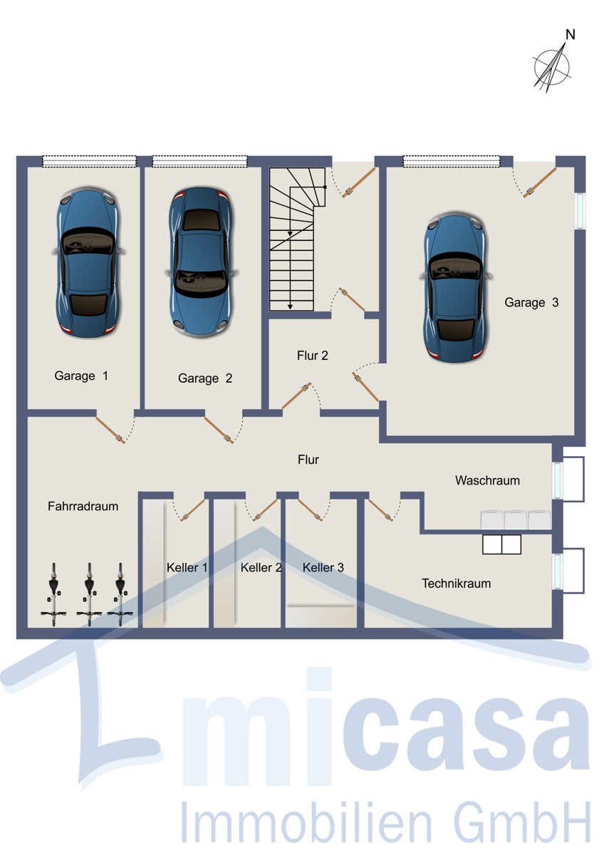 Untergeschoss Etagenwohnung Waiblingen / Neustadt Rems-Murr-Kreis