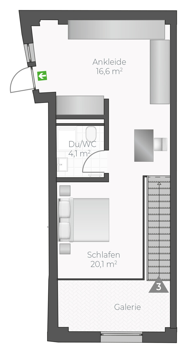 Wohnung-Nr. 3 OG Maisonettewohnung Asperg