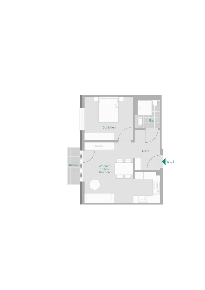 Wohnung-Nr. 6 Etagenwohnung Renningen