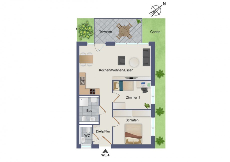 Wohnung-Nr. 4 Etagenwohnung Herrenberg / G�ltstein