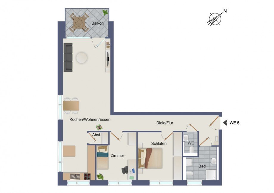 Wohnung-Nr. 5 Etagenwohnung Herrenberg / G�ltstein