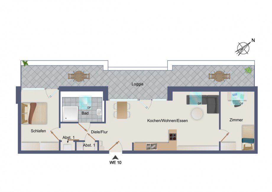 Wohnung-Nr. 10 Etagenwohnung Herrenberg / G�ltstein