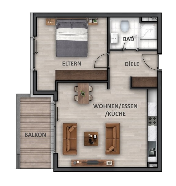 Wohnung-Nr. 2 (A) Etagenwohnung Heilbronn / Neckargartach