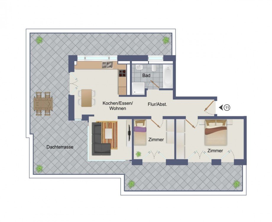 Whg-Nr. 11 Penthousewohnung G�rtringen