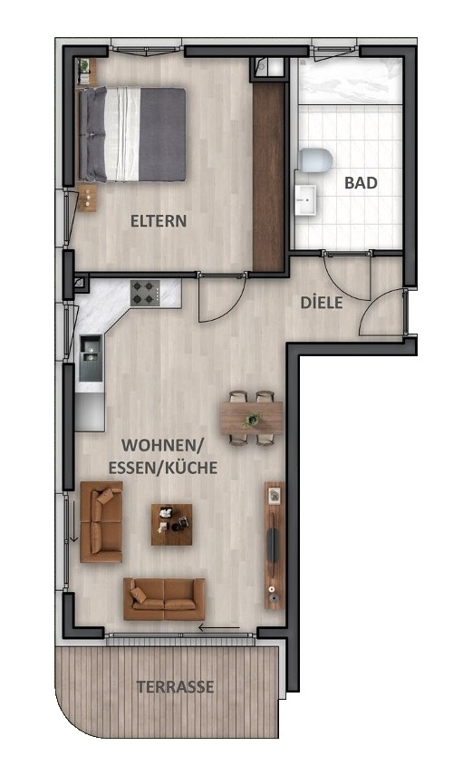 Wohnung-Nr. 3 (B) Erdgeschosswohnung Heilbronn / Neckargartach