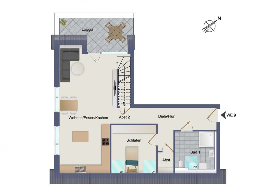 Wohnung-Nr. 9-1 Etagenwohnung Herrenberg / G�ltstein
