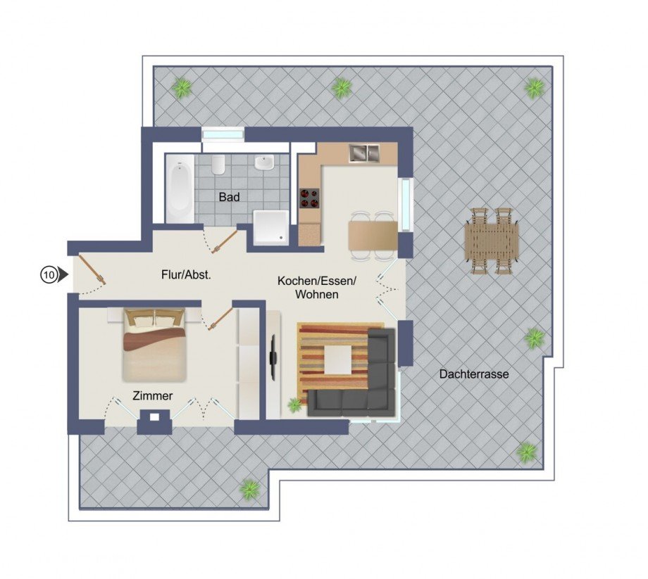 Wohnung-Nr. 10 Penthousewohnung G�rtringen