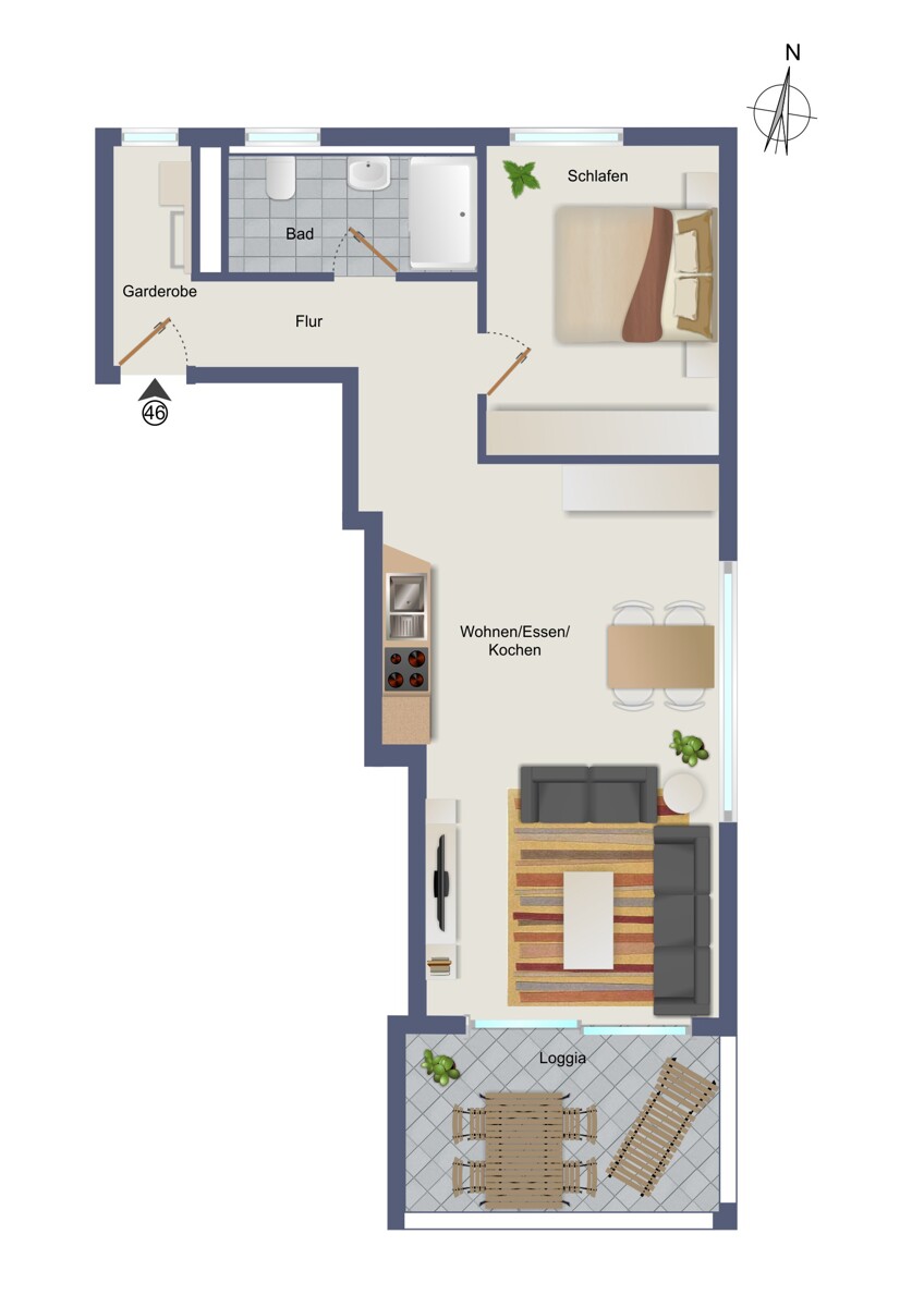 Wohnung-Nr. 6 Etagenwohnung Albstadt