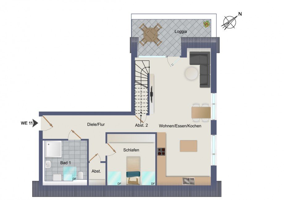 Wohnung-Nr. 11-1 Etagenwohnung Herrenberg / G�ltstein