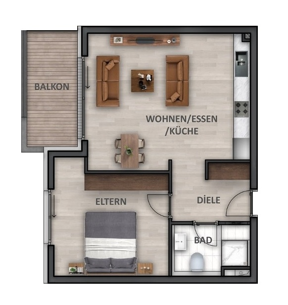 Wohnung-Nr. 7 (A) Etagenwohnung Heilbronn / Neckargartach