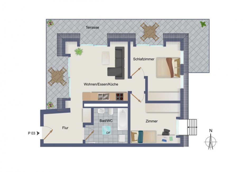 Wohnung-Nr. 17 Penthousewohnung Asperg