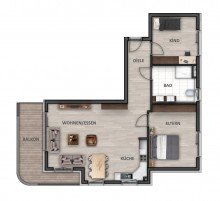 Wohnung-Nr. 5 (A) Gro�z�gige 3,5-Zimmer-Wohnung mit Balkon - lichtdurchflutetes Wohnen