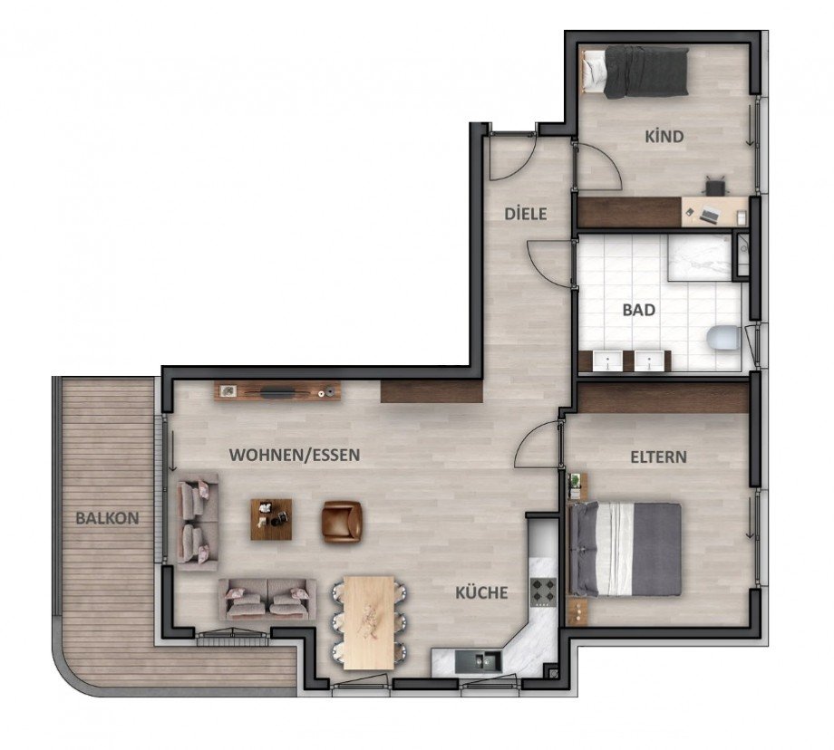 Wohnung-Nr. 1 (A) Etagenwohnung Heilbronn / Neckargartach