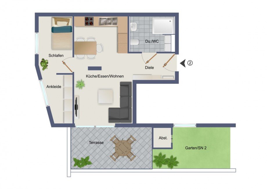 Wohnung-Nr. 2 Erdgeschosswohnung Calw