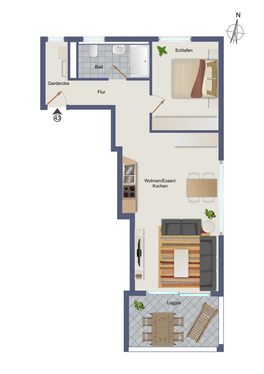 Wohnung-Nr. 3 Etagenwohnung Albstadt