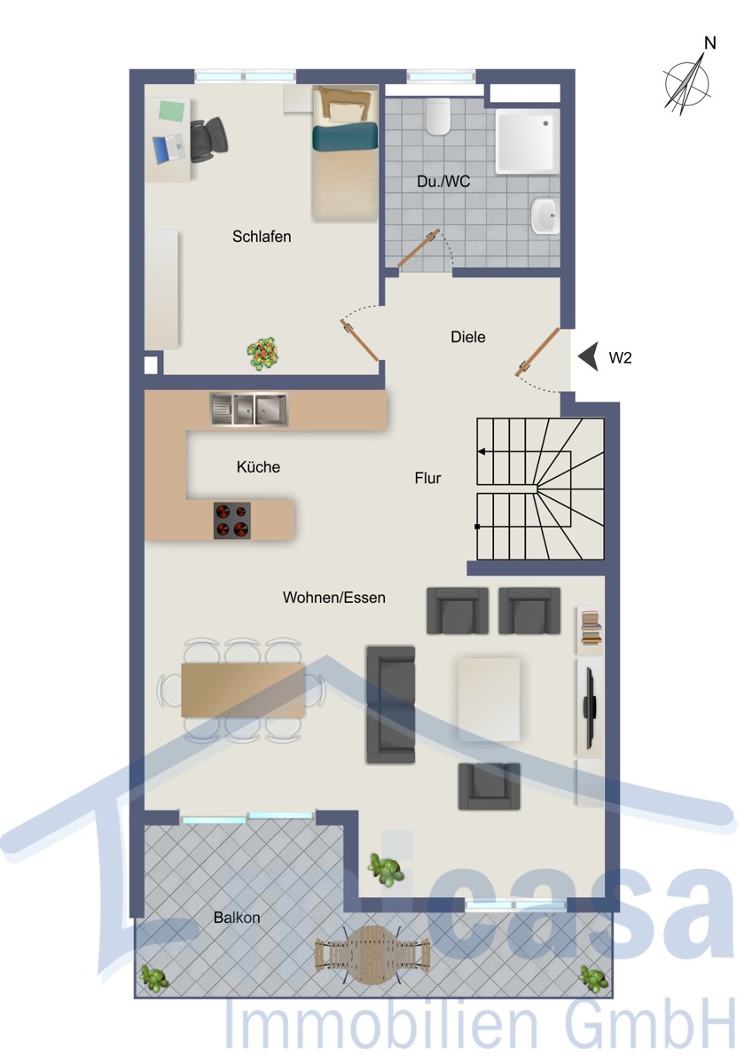 Wohnung-Nr. 2-1 Maisonettewohnung Waiblingen / Neustadt Rems-Murr-Kreis