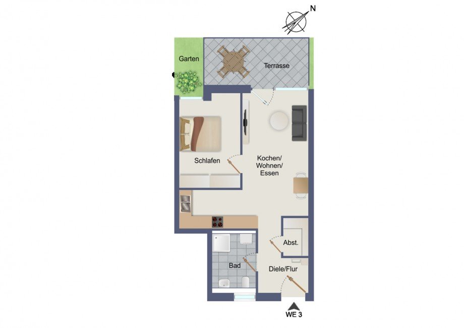 Wohnung-Nr. 3 Etagenwohnung Herrenberg / G�ltstein